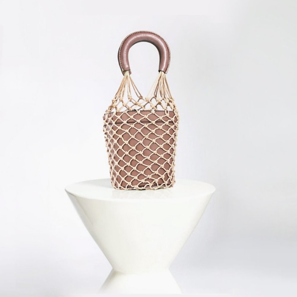 Nautical Netted Rope Bucket Hand Bag - Picture 2 of 6